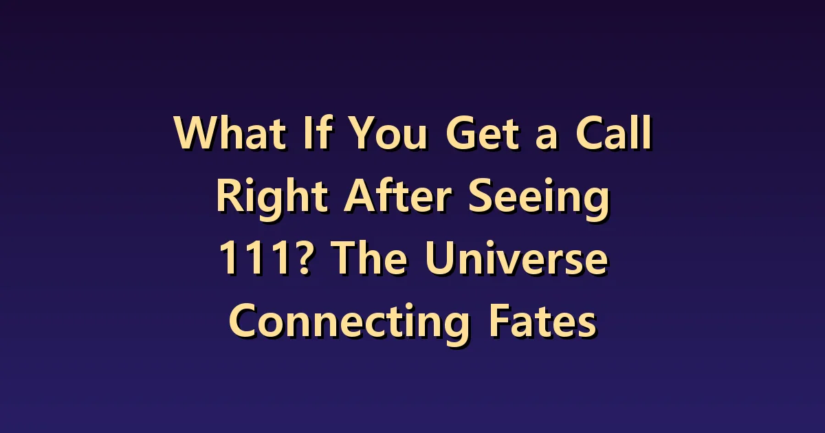 When You Receive a Message Right After Seeing 111: Coincidence and Relationship Information