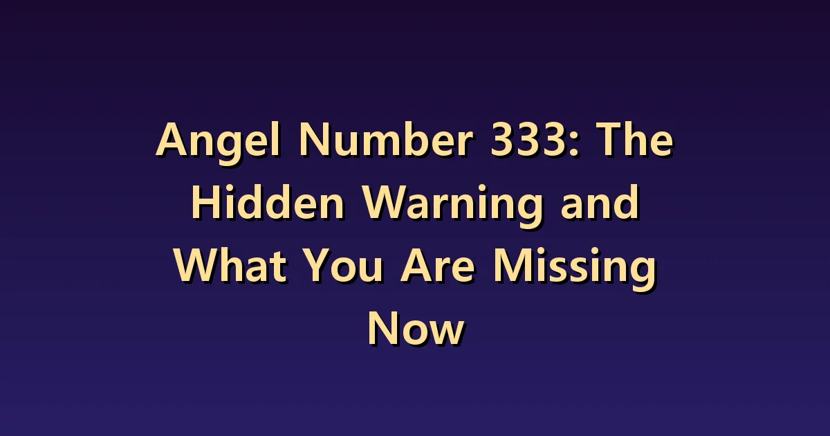 Angel Number 333 Meaning: Three stages of expression, response, and correction.