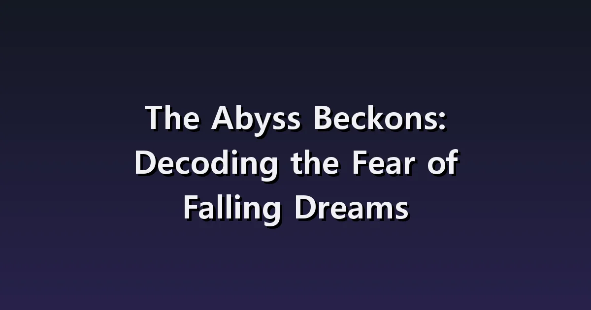Falling Dream Interpretation: Comparing Elevator, Staircase, and Landing Scenes