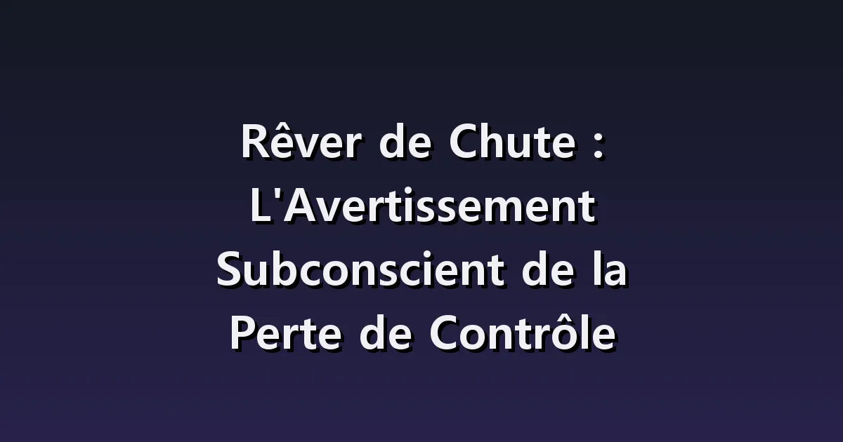 Interprétation des rêves de chute : comparaison des scènes d'ascenseur, d'escalier et d'atterrissage