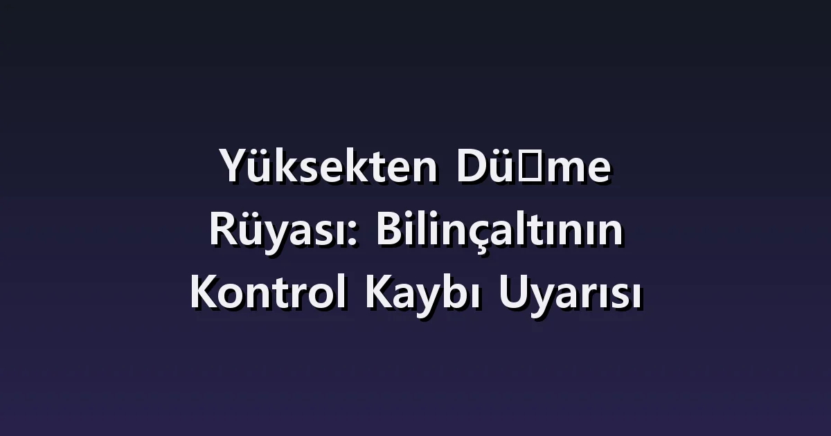 Düşüş rüyası: asansör, merdiven ve iniş sahnelerini karşılaştırmak